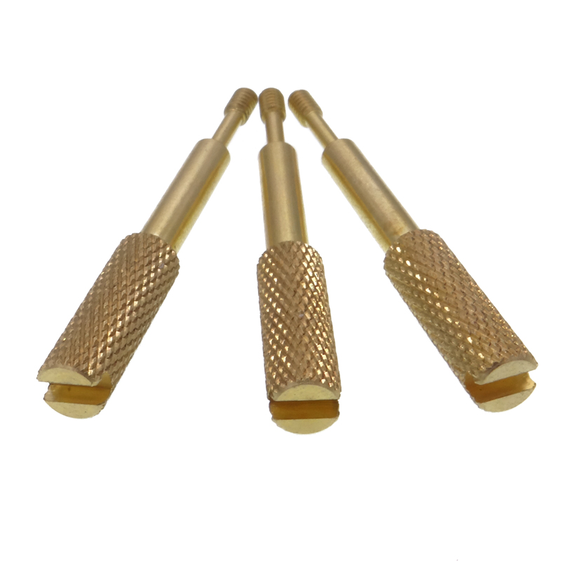 custom slotted diamond knurled screw